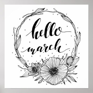 Poster Olá, Arte da Linha Marcha