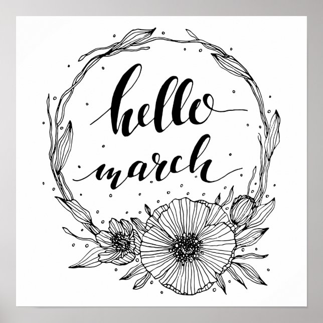 Poster Olá, Arte da Linha Marcha (Frente)