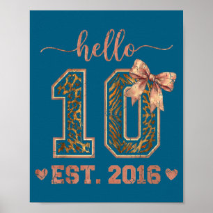 Poster Olá dez est 2016 10º aniversário coquette 10 anos