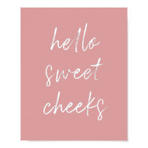 Olá, Doce Cheek Engraçado Banheiro Dusty Rosa Bath