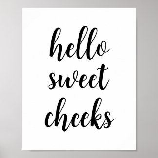 Poster Olá, Doce Cheira Engraçada Humor De Banheiro