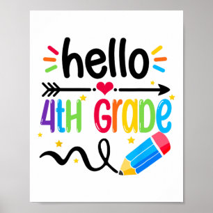 Poster Olá Equipe da Quarta Série Chá de Volta às Aulas d