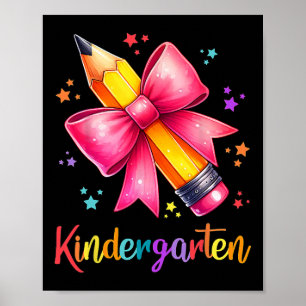 Poster Olá Equipe de Jardim de Infância Lápis Fofo Profes
