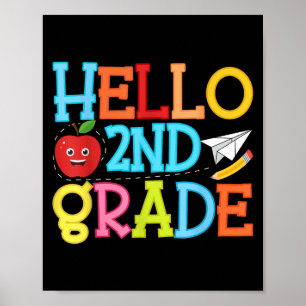 Poster Olá, Equipe De Segundo Ano De Volta À Escola