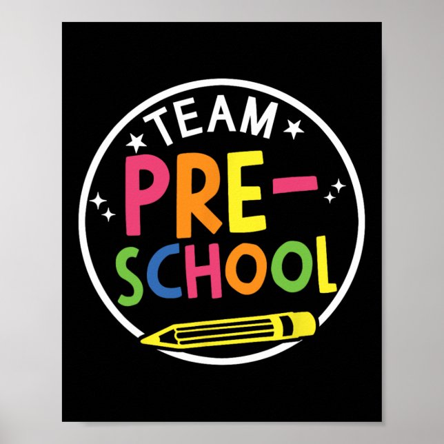Poster Olá Equipe Pré-Escolar Pré Ck Para Professor Escol (Frente)