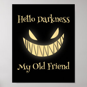Poster Olá Escuridão Meu Velho Amigo Assustador Pumpkin