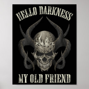 Poster olá escuridão meu velho amigo demon skull hall
