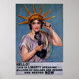 Póster Olá!! Este é o vintage falador WW1 do ~ da