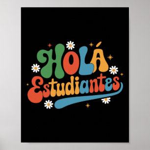 Poster Olá Estudantes Professora De Volta à Escola em Esp
