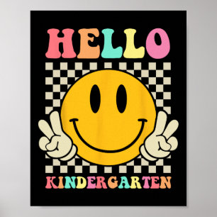 Poster Olá Jardim de Infância Byck Para a Escola Groovy P