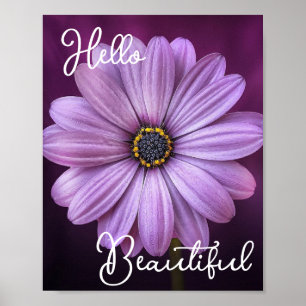 Poster Olá Linda Flor Puro
