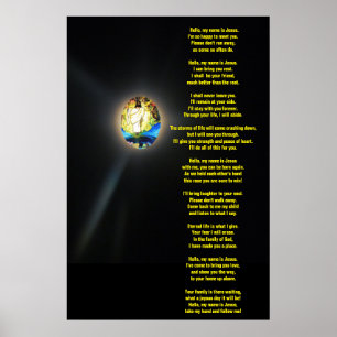 Poster OLÁ! MEU NOME É poema de JESUS