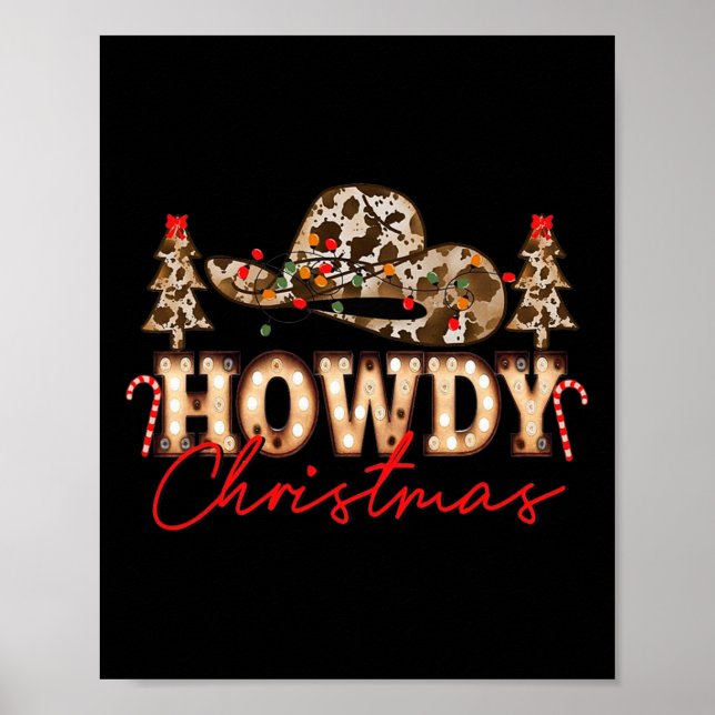 Poster Olá Papais noeis de Natal Leopard Fofo Ocidental (Frente)