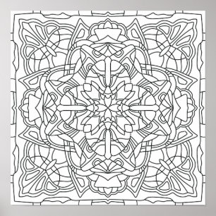 Poster Olá Primavera: Mandala Geométrica
