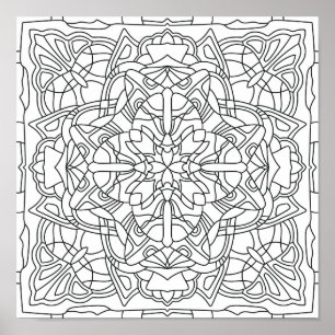 Poster Olá Primavera: Mandala Geométrico