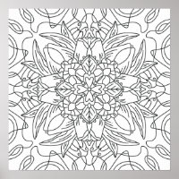 Olá Primavera: Página para Colorir Abstrata Floral
