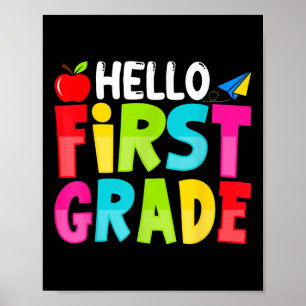 Poster Olá Primeira Série Divertida Volta às Aulas Alunos