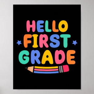 Poster Olá Primeira Série Professor de Volta às Aulas