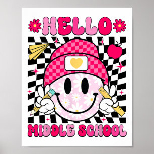 Poster Olá Professor do Ensino Médio Rosto Sorridente Cri