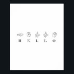 Poster Olá, Sinal Idioma<br><div class="desc">Olá,  Sinal Idioma</div>