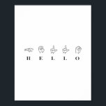 Poster Olá, Sinal Idioma<br><div class="desc">Olá,  Sinal Idioma</div>