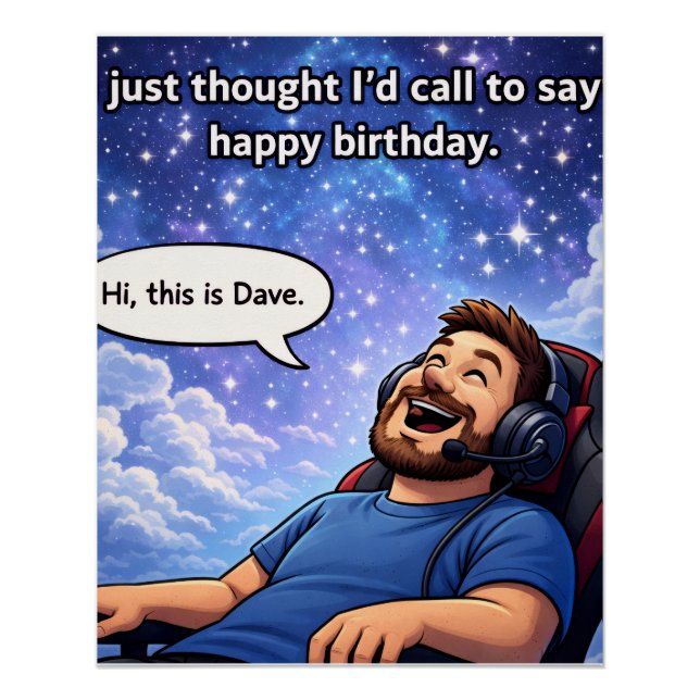 Póster Olá, sou o Dave (Frente)