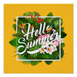 Póster Olá Summer Glossy Poster