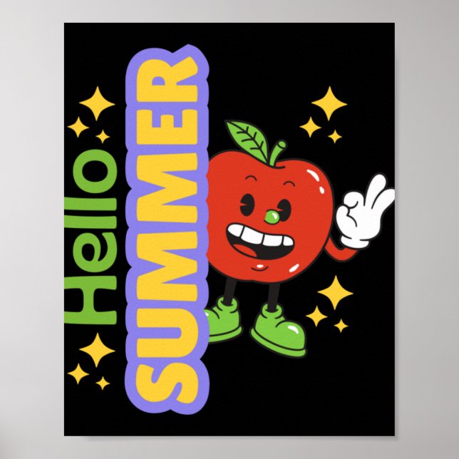 Poster Olá Summer (maçã). (Frente)