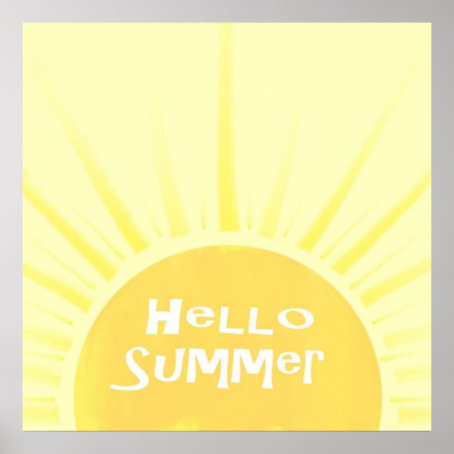 Poster Olá, verão, pintura solar (Frente)