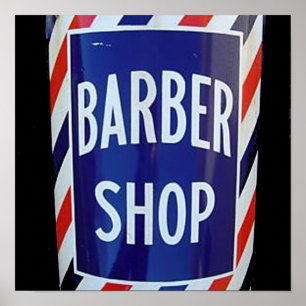 Poster old barber shop sign
