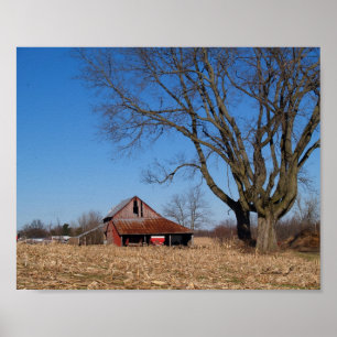 Poster Old Barn em Illinois EUA Canvas Print