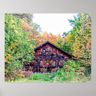 Poster Old Barn in the Fall