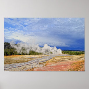 Poster Old Faithful Geyser, Parque Nacional de Yellowston