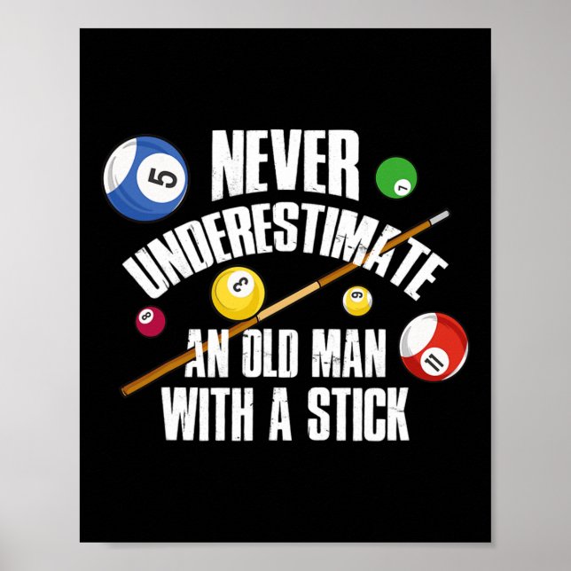 Poster Old Man Billiards (Frente)