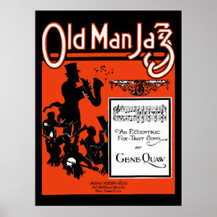Póster Old Man Jazz, uma excêntrica canção foxtrot