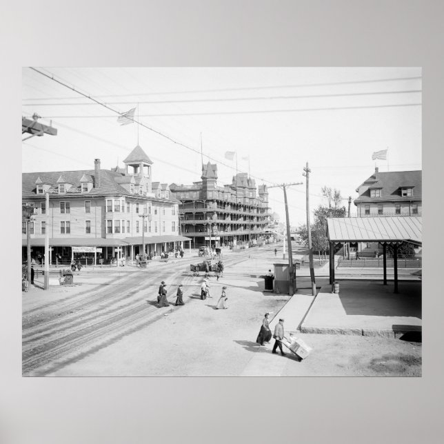 Póster Old Orchard Beach Hotels, 1904 (Frente)