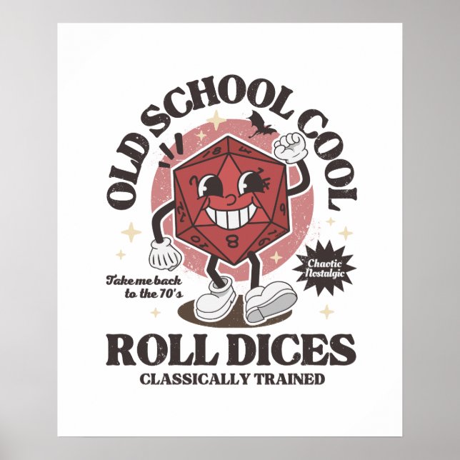 Poster Old school d20 - D&D (Frente)