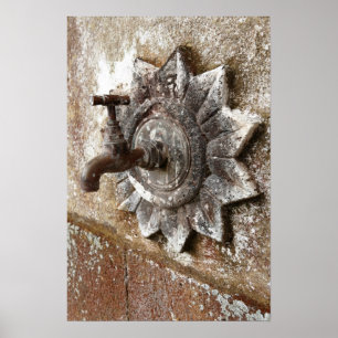 Póster Old tap outside