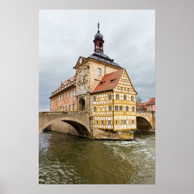 Poster Old Town Halll em Bamberg, Alemanha (Frente)