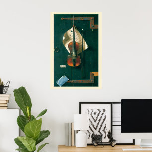 Póster Old Violin Still Life by William Michael Harnett