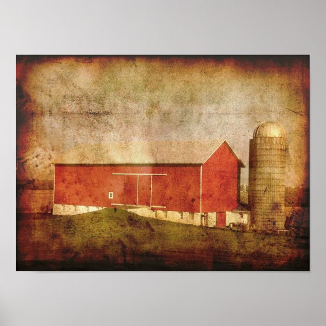 Póster Old Wisconsin Barn-poster (Frente)