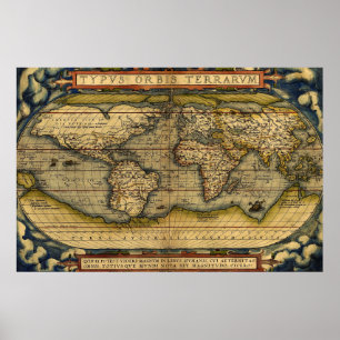 Poster Old World Map