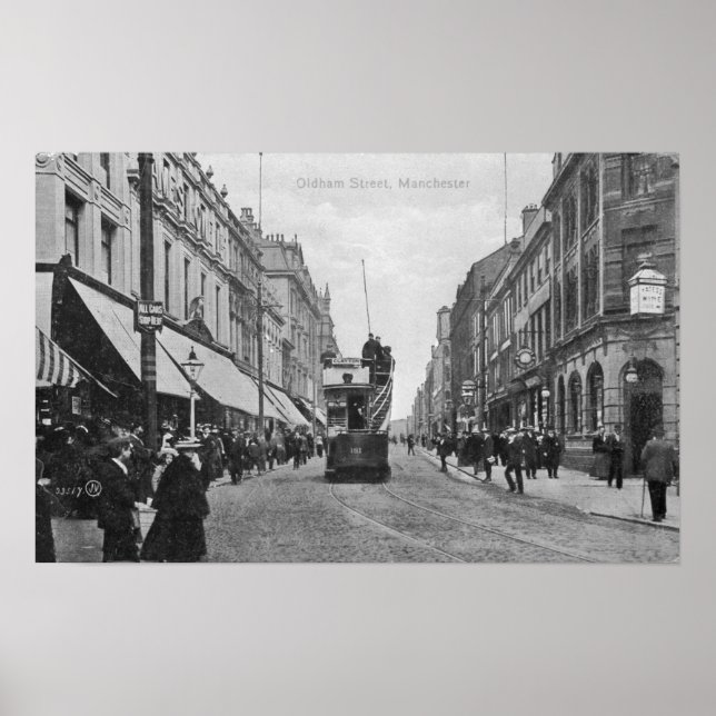 Poster Oldham Street, Manchester, c.1910 (Frente)