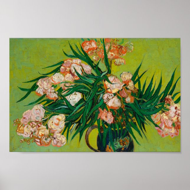 Poster Oleanders por Vincent van Gogh (Frente)