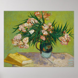 Poster Oleandros Rosa Natureza-Morta Floral de Van Gogh