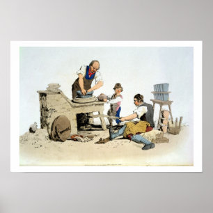 Póster Oleiro, do "traje de Grâ Bretanha", publishe