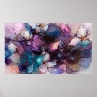 Óleo abstrato, pintura acrílica de primavera