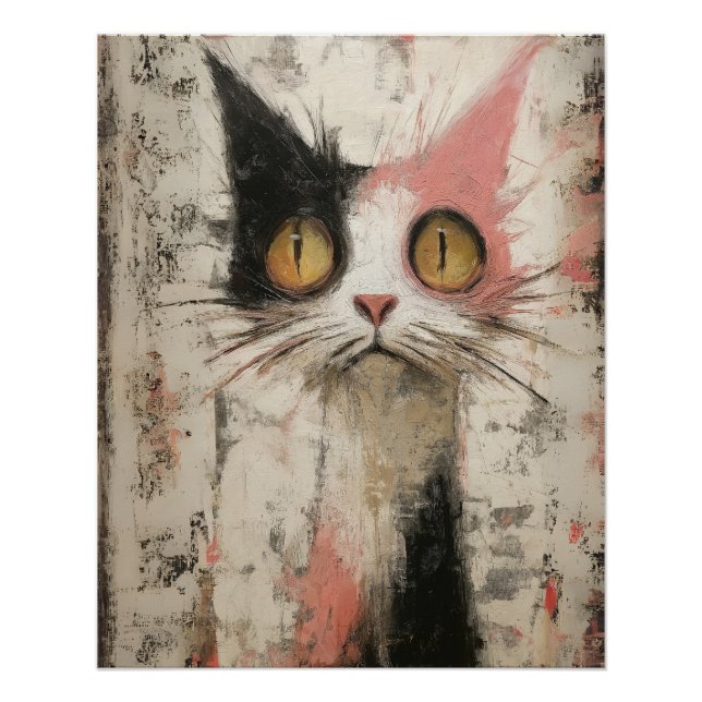 Póster Óleo de Arte Expressionista Gritante (Frente)