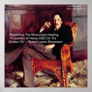 Póster Óleo de CBD Robert Louis Stevenson É Ouro