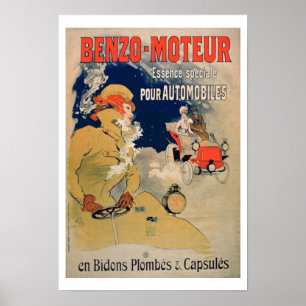 Póster Óleo de motor "benzo-Moteur" Especi da propaganda